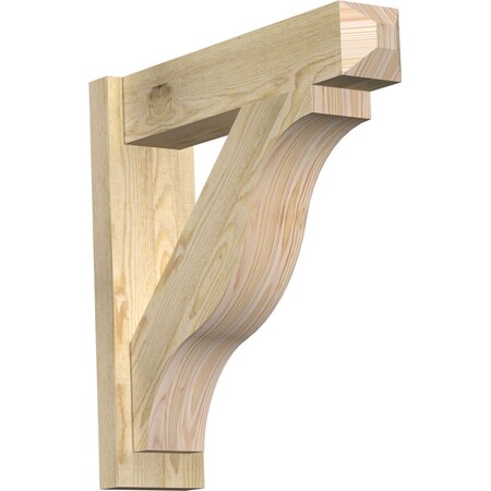 Funston Rough Sawn Craftsman Outlooker, Douglas Fir, 6W X 24D X 24H